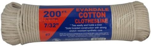 T.W Evans Cordage 43-077 7/32-Inch Evandale Cotton Clothesline 200-Feet Hank | Amazon (US)