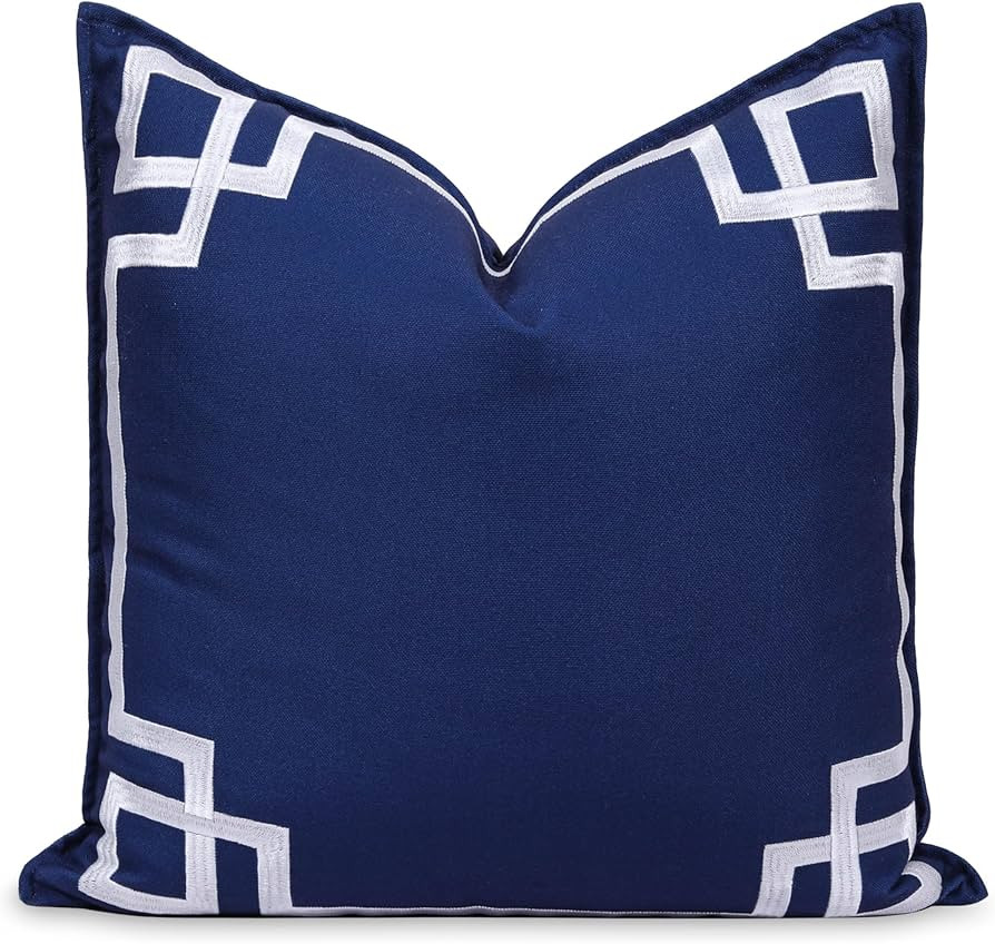 Hofdeco Premium Coastal Patio Indoor Outdoor Throw Pillow Cover Only, 20"x20" Water Repellent for... | Amazon (US)