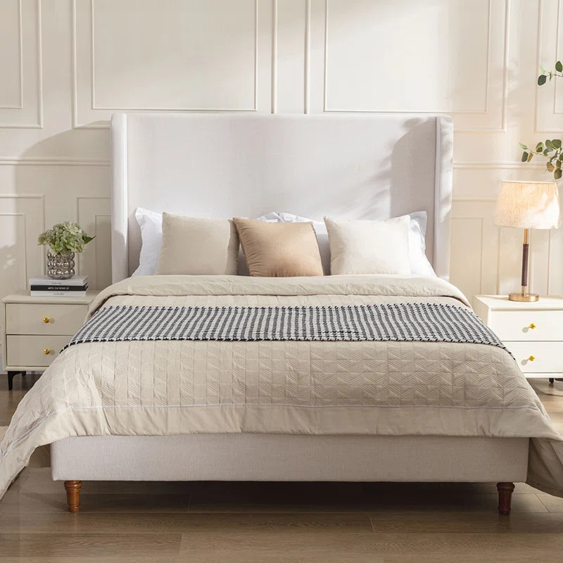 Mozter Upholstered Wingback Bed | Wayfair North America