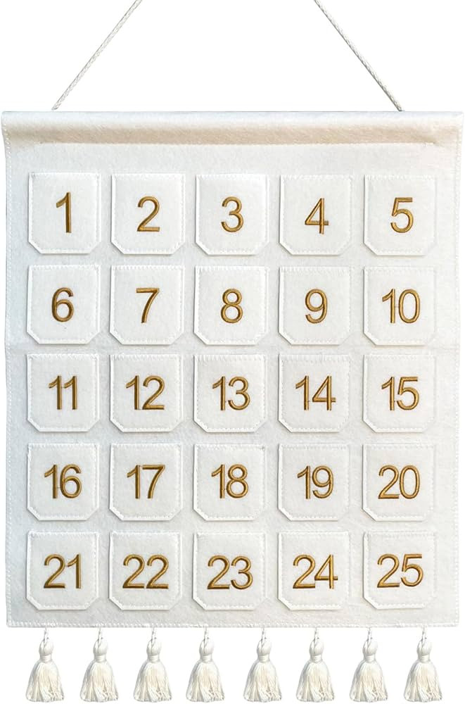 Christmas Countdown Advent Calendar with Pockets,Christmas Picture Countdown Board,Photo Advent C... | Amazon (US)