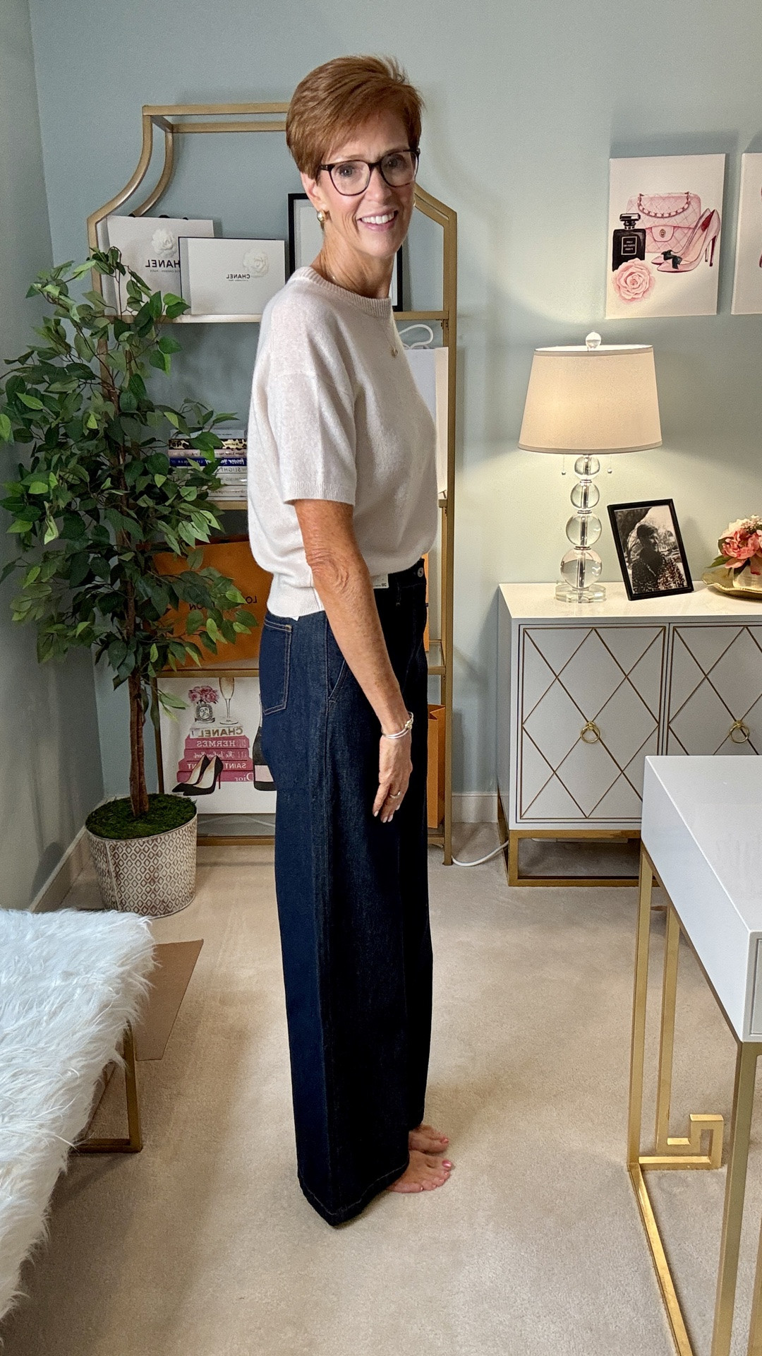New Denim Try-On

Four new jeans walked into the fitting room. The question is: which ones deserve to walk back out?

Want the links sent to you? Comment SHOP and I’ll DM them!

I tried four different wide-leg denim styles for fall — medium wash, dark wash, relaxed, polished and trouser-inspired — because even when the silhouettes look similar online, they can feel VERY different once they're actually on.

Swipe through all four and tell me which pair you would keep: 1, 2, 3 or 4?

And save this post if you're shopping for new fall jeans. Seeing different washes and wide-leg silhouettes side by side makes it much easier to figure out what your closet actually needs.

#TallStyle #FallDenim #StyleOver40 #WomenOver50Style

#LTKootd #LTKOver40 #LTKTall