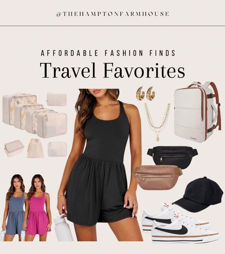 Shop my absolutely favorite finds for our upcoming vacation. 

Romper is the best romper I’ve ever ordered. Order your normal size and you will be obsessed. 

Nike Shoes: these are kids but $30-$40 cheaper than women’s! I wear a 7 in women’s so I ordered a 6 in big kids. Size down one full size. 

Vacation outfit, travel outfit, fashion finds, vacation, travel ideas 

#LTKstyletip #LTKtravel #LTKfindsunder50