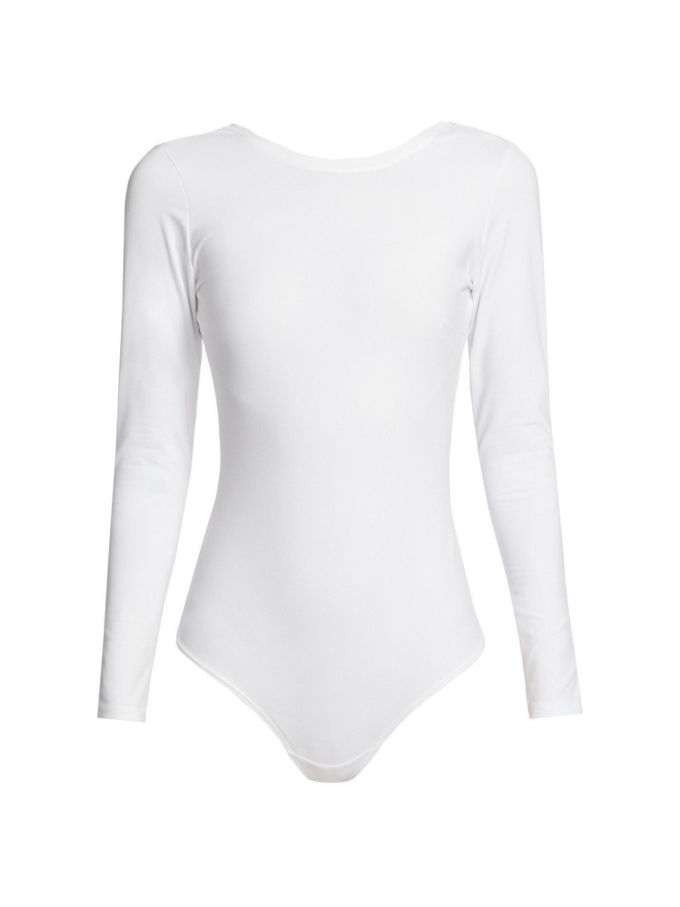 Women's Long Sleeve Scoop Bodysuit - White - Size Small | Saks Fifth Avenue