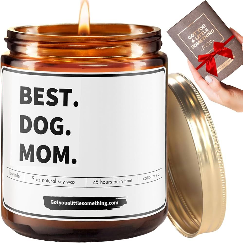 Dog Mom Gifts for Women - Lavender Scented Soy Wax Candle, Mothers Day Gifts from Dog, Dog Lovers... | Amazon (US)