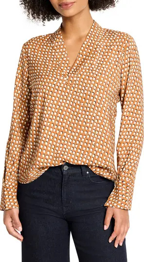 NIC+ZOE Shadow Dot Long Sleeve Top | Nordstrom | Nordstrom