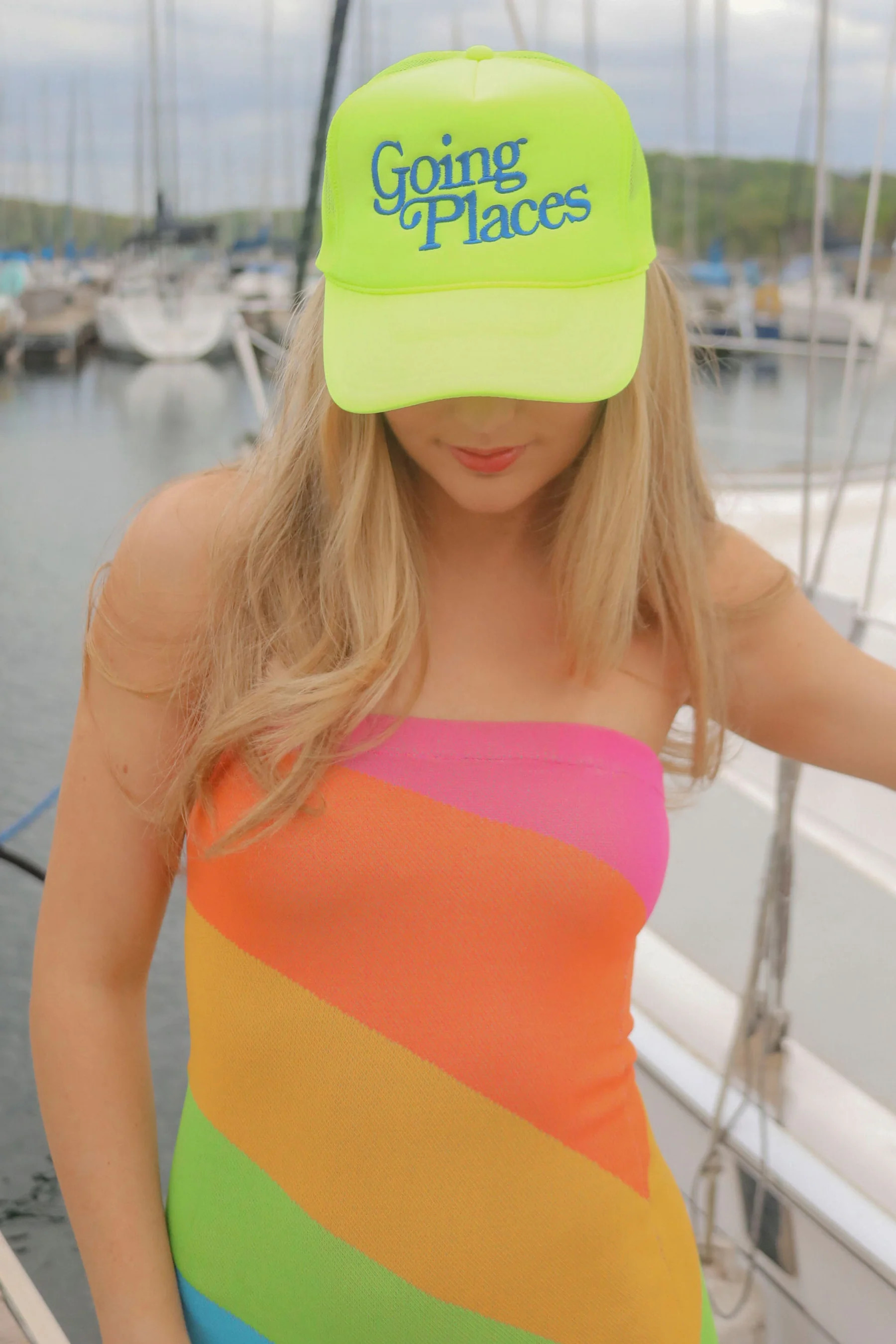 friday + saturday: going places trucker - yellow | RIFFRAFF