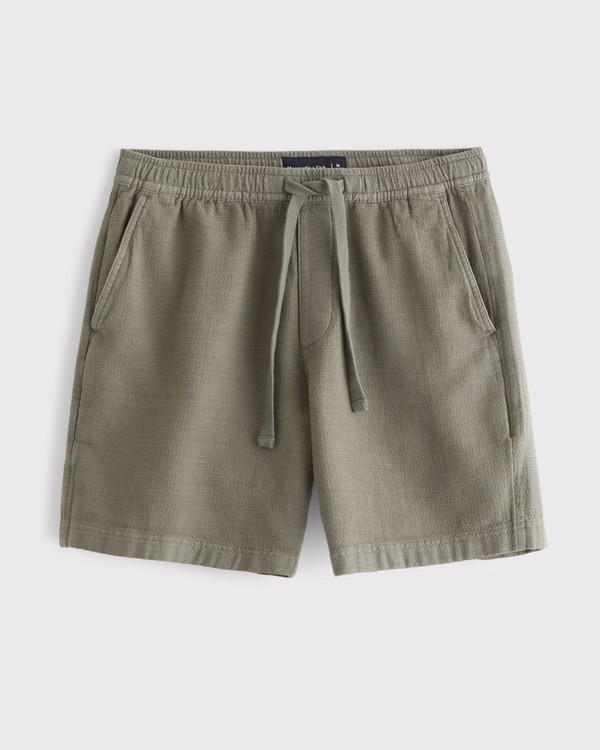 Men's Cotton Texture Pull-On Short | Men's Bottoms | Abercrombie.com | Abercrombie & Fitch (US)