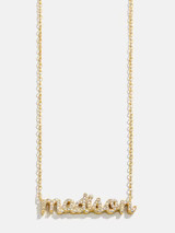 18K Gold Mini Custom Nameplate Necklace - Small | BaubleBar (US)