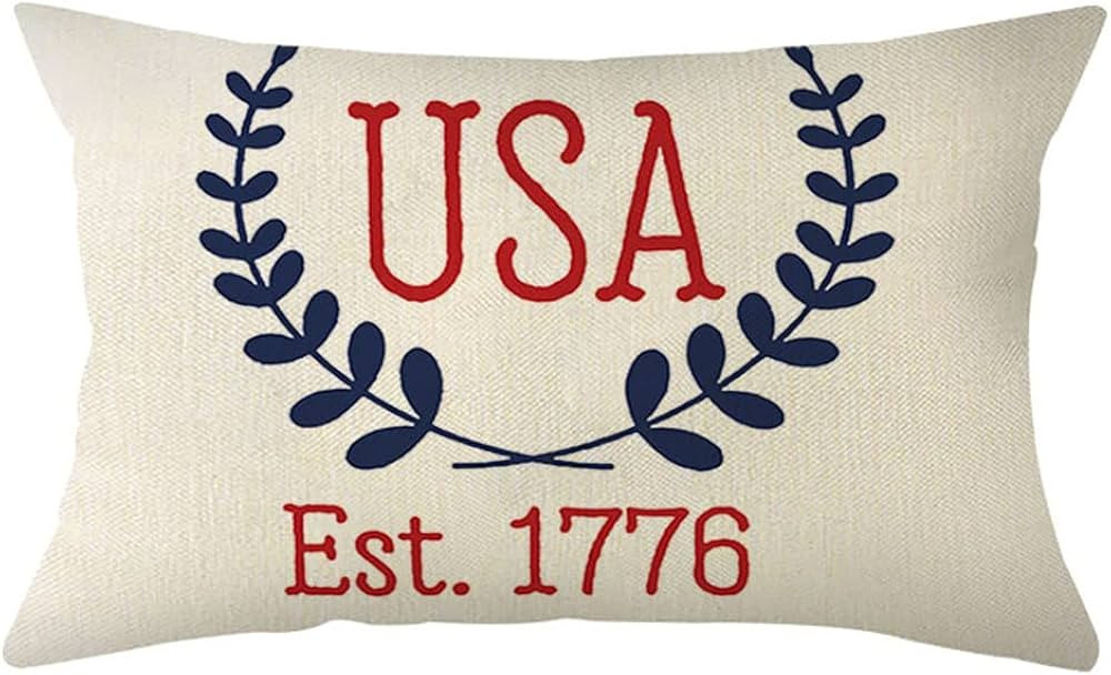 Ogiselestyle Patriotic 4th of July Throw Pillow Cover, 12 x 20 Inch Memorial Day Independence Day... | Amazon (US)