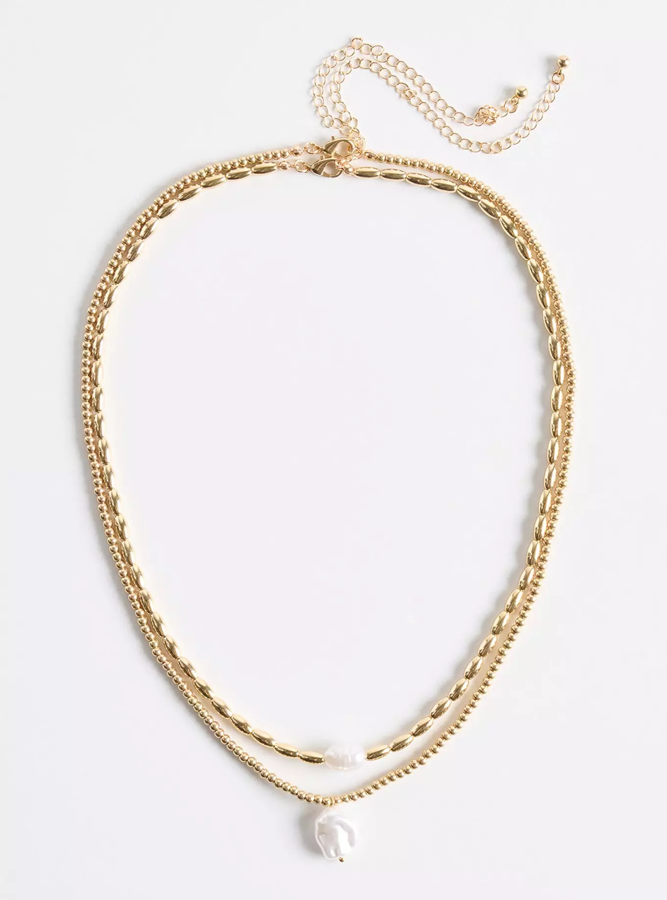 Beaded Pearl Layered Necklace | Torrid (US & Canada)