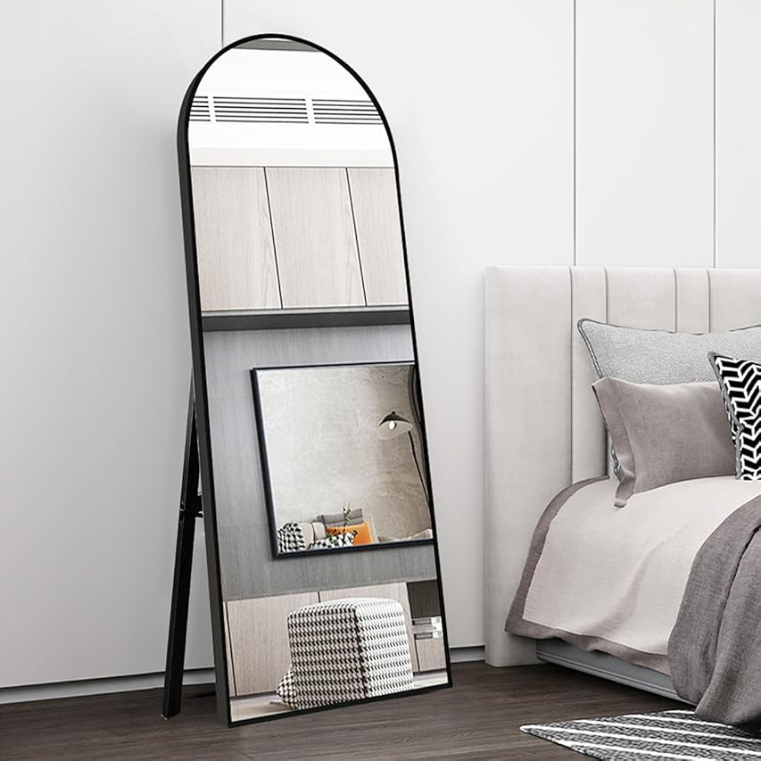 Gold Arched Full Length Mirror, 64"x21" Gold Arched Standing Mirror, Full Length Mirror with Stand,  | Amazon (US)