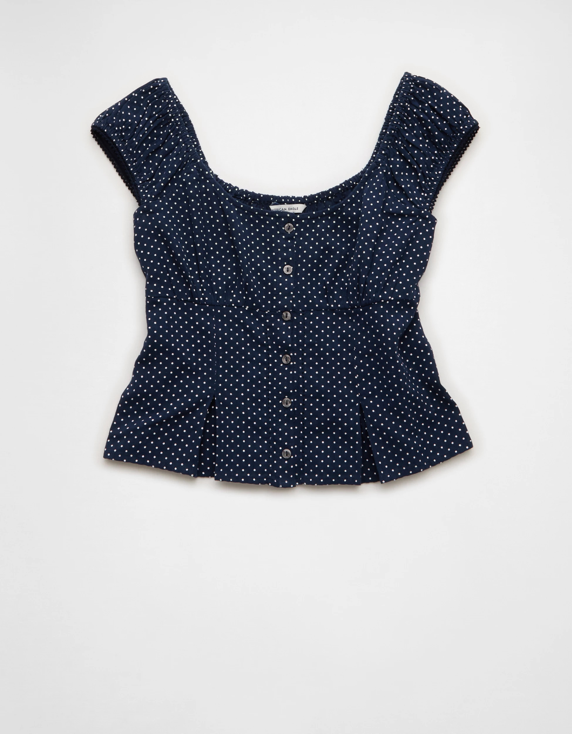 AE Cap-Sleeve Button-Up Top | American Eagle Outfitters (US & CA)
