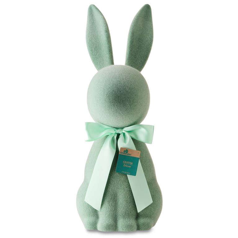 Easter Flocked Green Bunny Decor, 27 in, by Way To Celebrate - Walmart.com | Walmart (US)