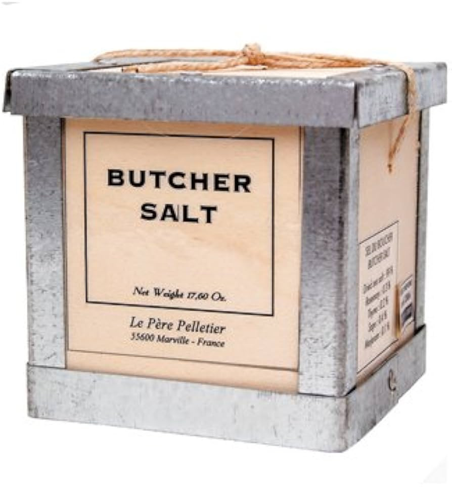 Butcher Salt Pere Pelletier Salt from France in Wood Box 17.6 oz | Amazon (US)