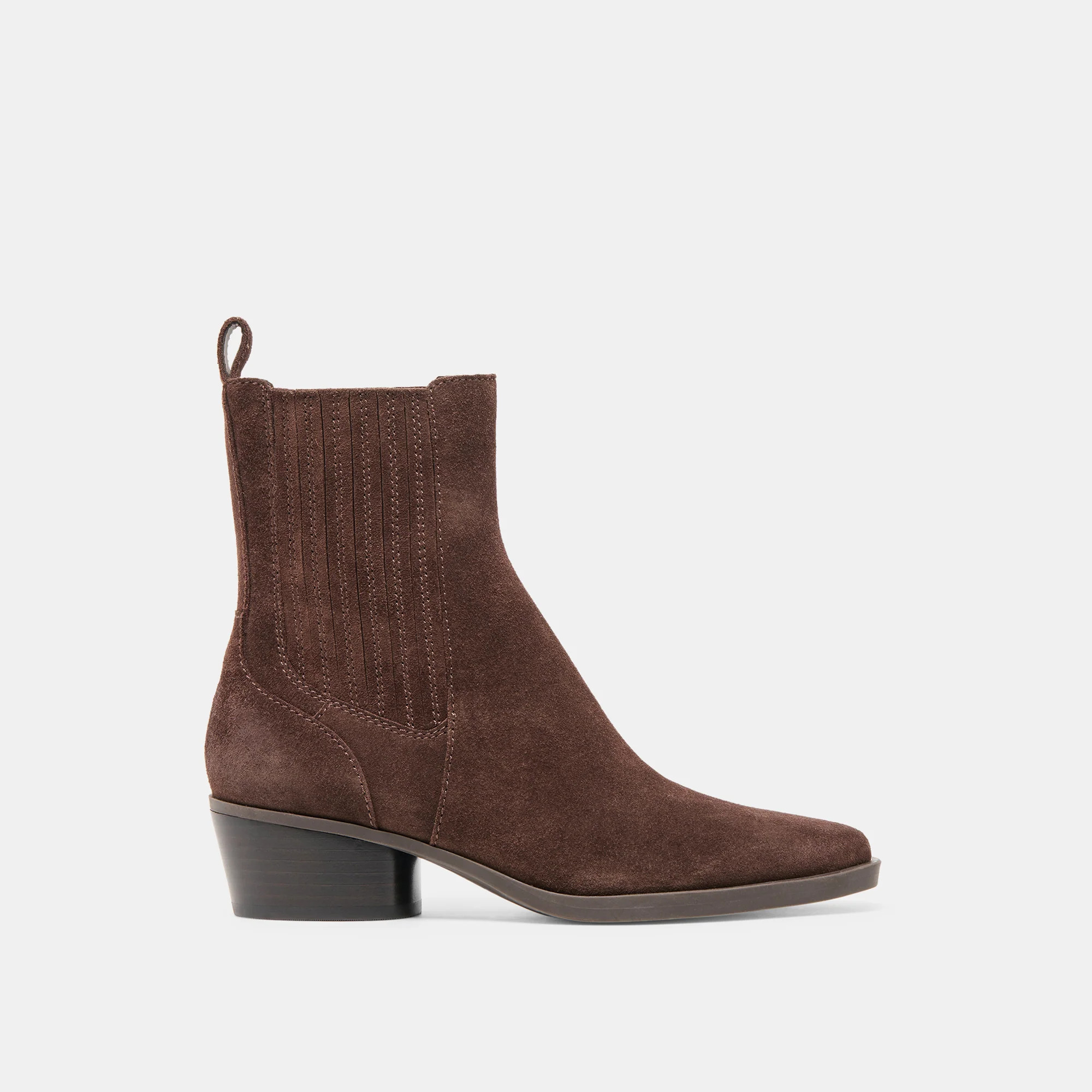 Faint H2O Dk Brown Suede Booties | Dolce Vita | DolceVita.com