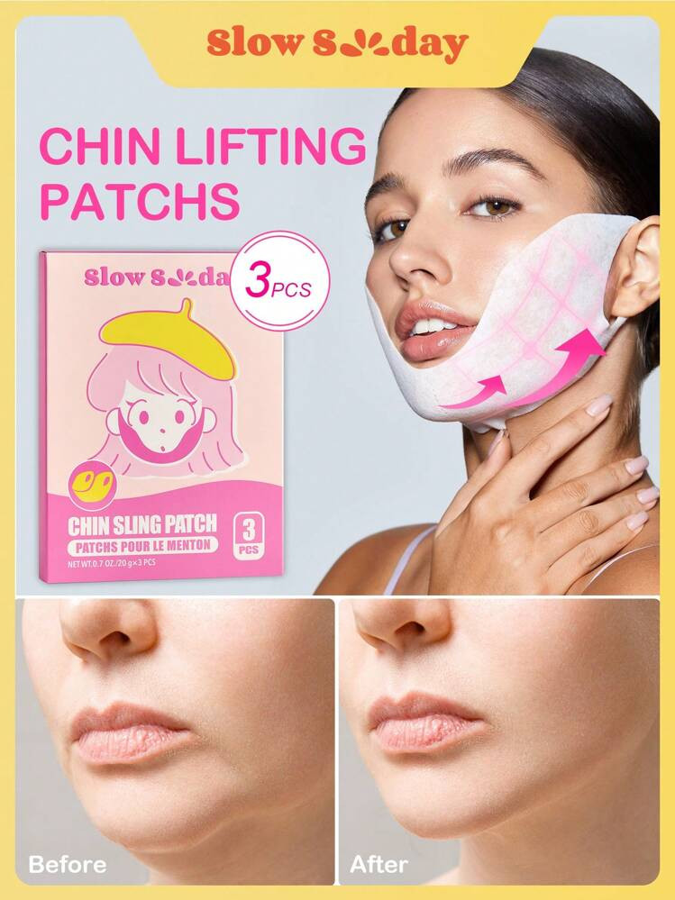SlowSunday Chin Sling Patch 3 PCS, V-Shaped Face, Chin Lift And Firming, Back To School, For Fall... | SHEIN