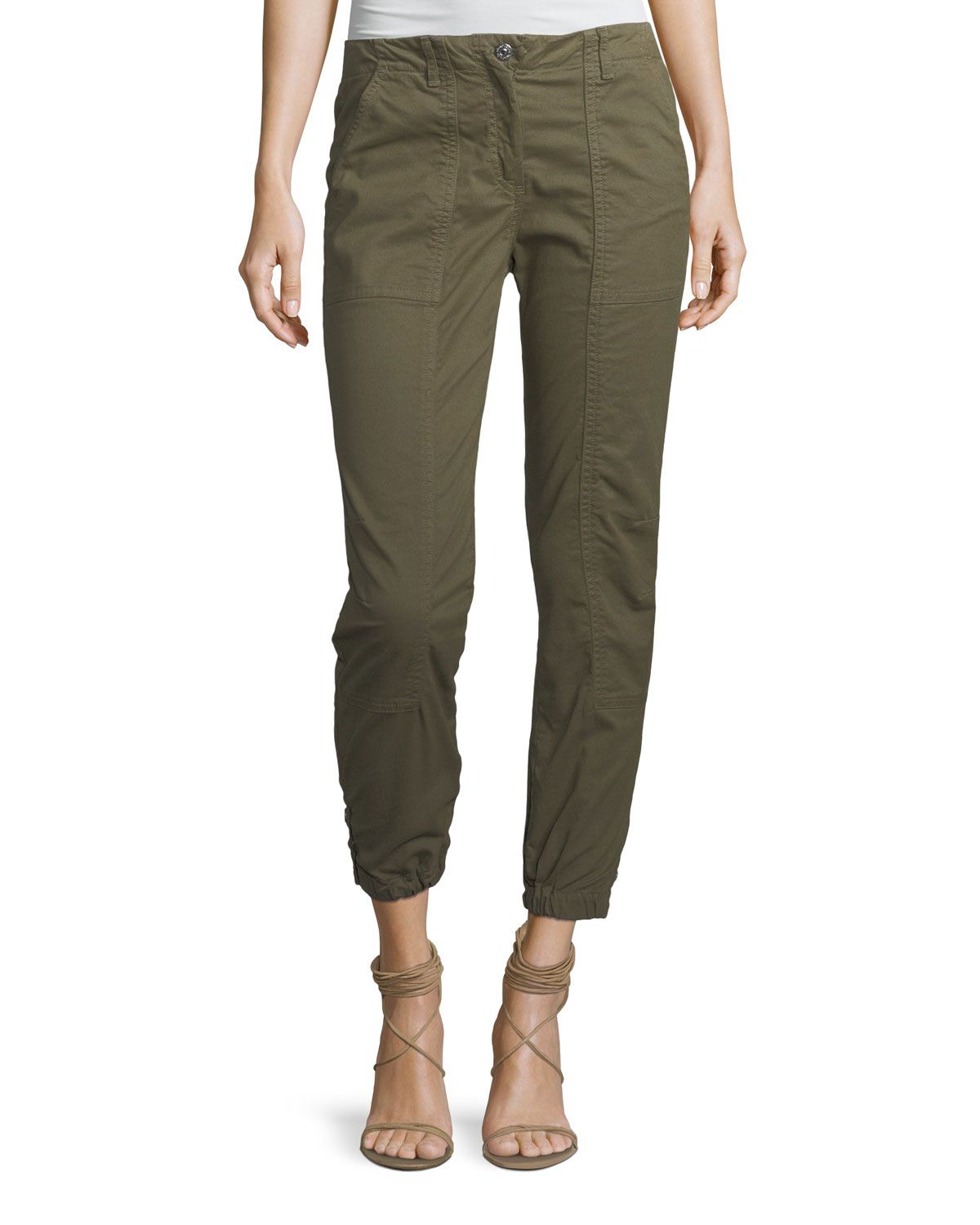 Field Cropped Stretch-Cotton Cargo Pants | Neiman Marcus