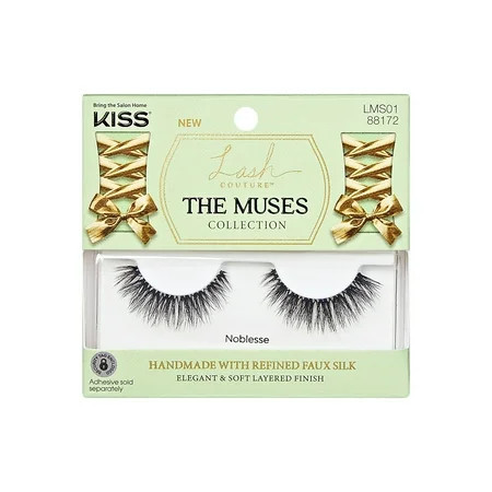 KISS Lash Couture the Muses False Eyelashes, Strip Lashes, Noblesse, Black, 1 Pair | Walmart (US)