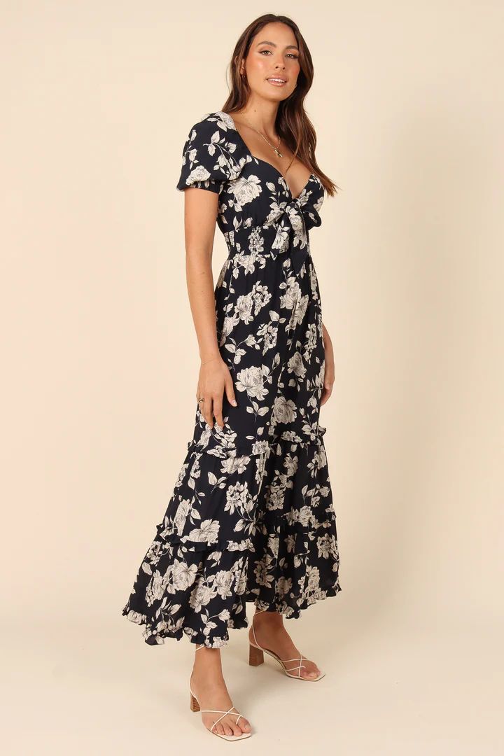 Narelle Floral Maxi Dress - Black | Petal & Pup (US)