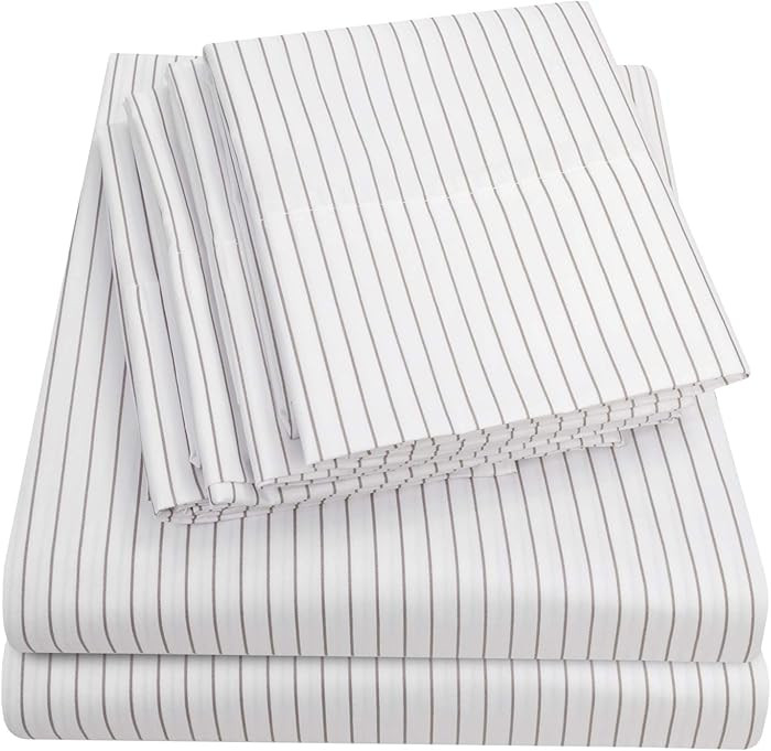 Size Bed Sheets - 6 Piece 1500 Thread Count Fine Brushed Microfiber Deep Pocket Sheet Set Bedding... | Amazon (CA)