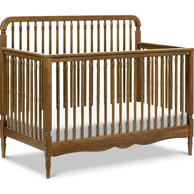 Namesake | Liberty 4-in-1 Convertible Spindle Crib in Natural Walnut (Brown) | Maisonette | Maisonette