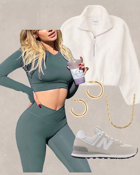 The cutest Amazon set! Buttery soft + excellent quality, paired with the A&F cinched sherpa half zip 🤌🏼🤍

Amazon fashion, workout set, activewear, Pilates outfit, yoga outfit, gym outfit 

#LTKfit #LTKSeasonal #LTKunder100