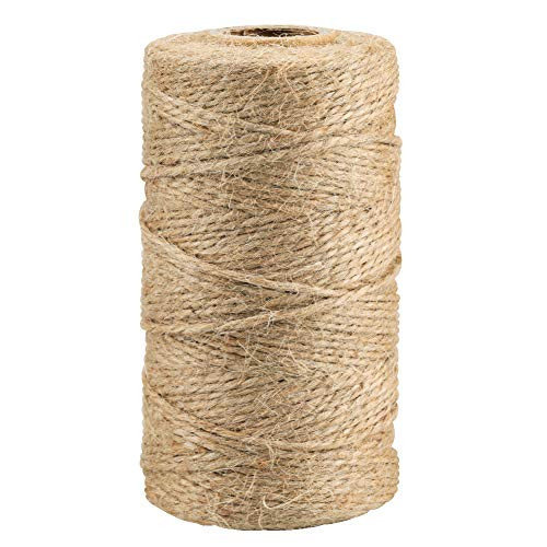 KINGLAKE 328 Feet Natural Jute Twine Best Arts Crafts Gift Twine Christmas Twine Durable Packing Str | Amazon (US)
