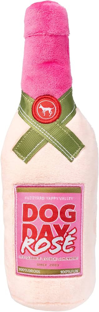 Fuzzyard Plush Bar Collection Funny Dog Toys with Squeaker (Dog Day Rosé) | Amazon (US)