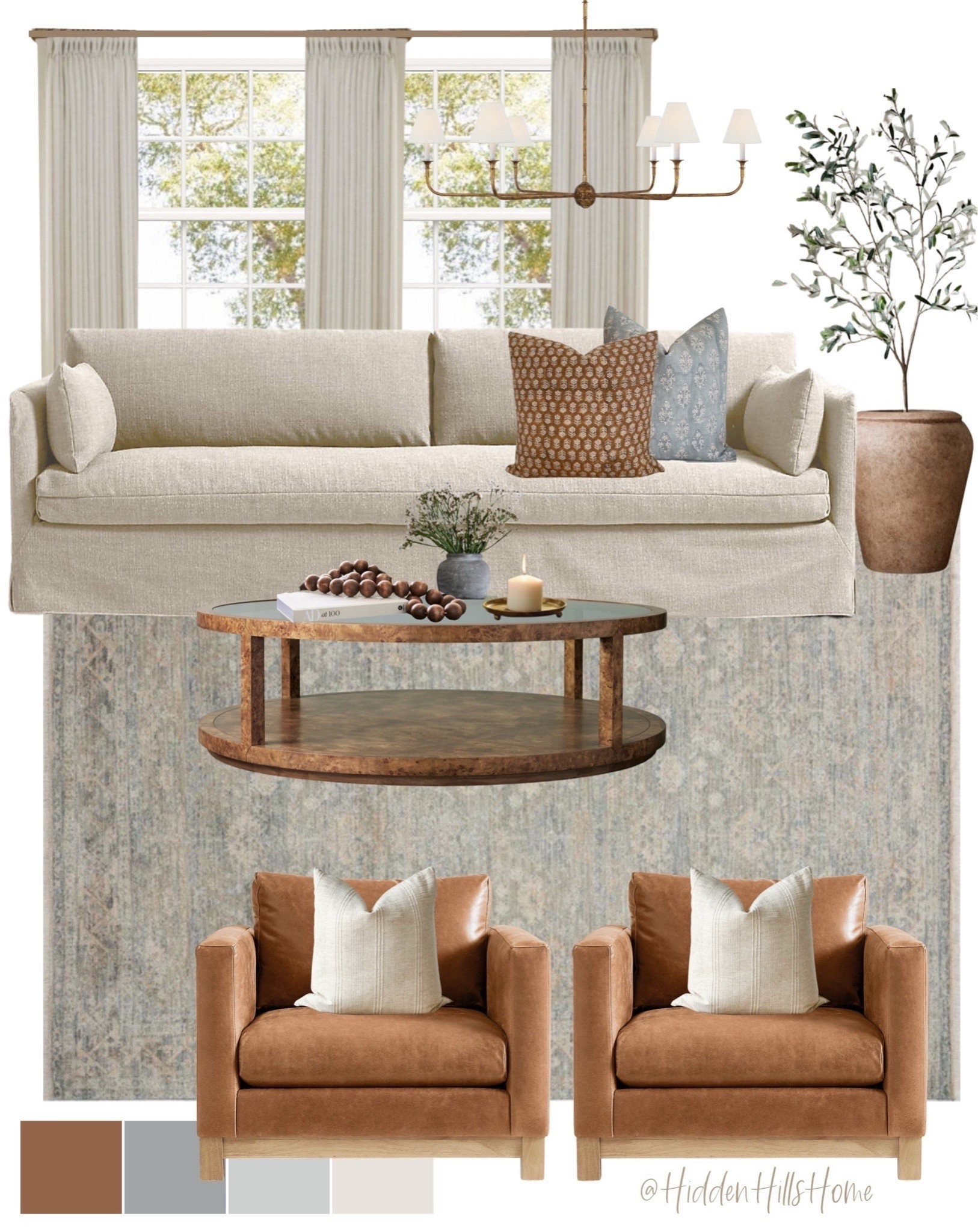 Living room decor, living room mood board, home decor ideas, leather sofa accent chair, living room design #livingroom

#LTKHome #LTKSaleAlert
