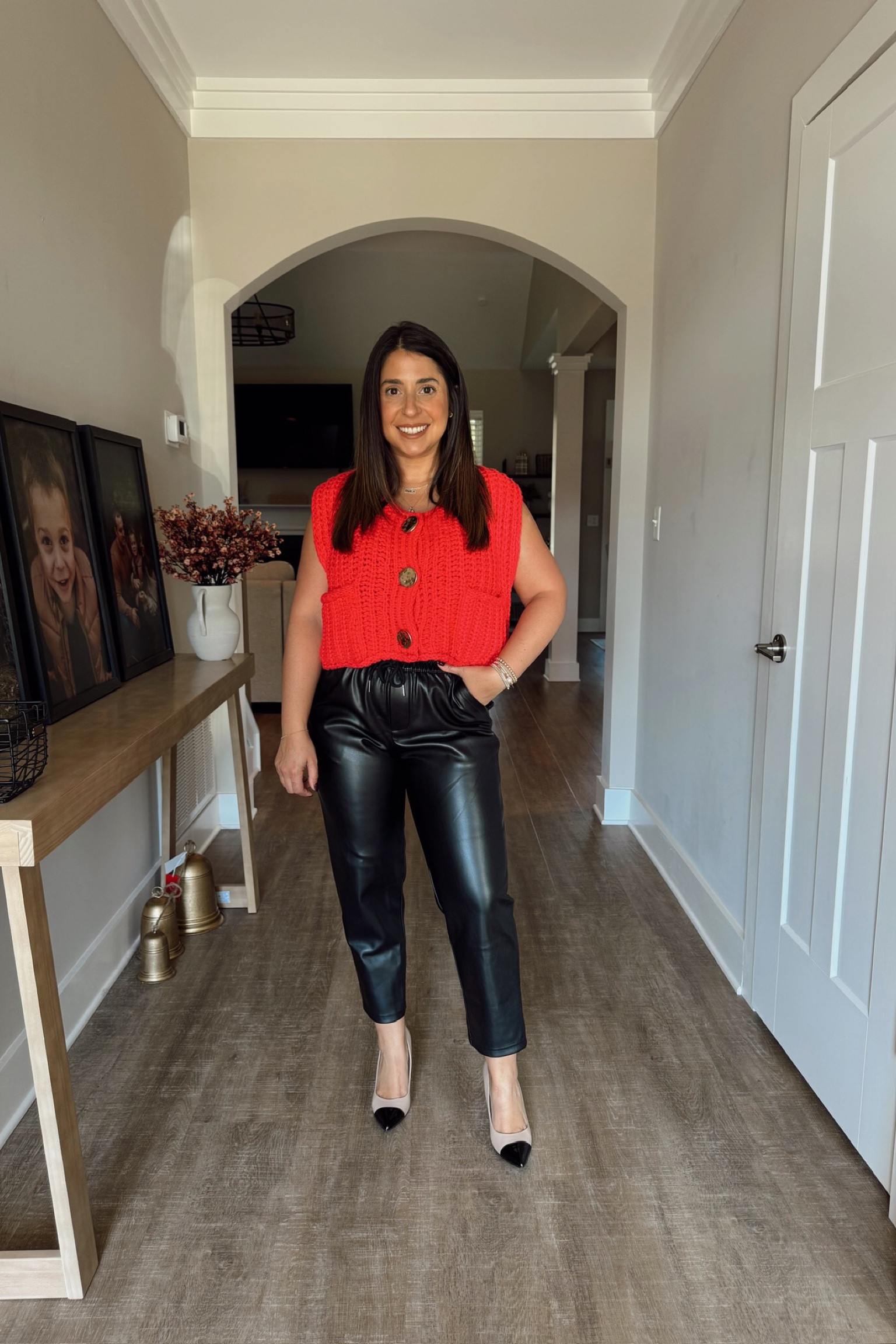 Fall date night OOTD! I am obsessed with these faux leather pants. They are truly petite friendly. I am 5' and I don't even have to wear heels with them. These pants are so comfortable and flattering. Highly recommend!! 

fall outfit, fall date night outfit, fall girls night out

#LTKSeasonal #LTKStyleTip #LTKWorkwear