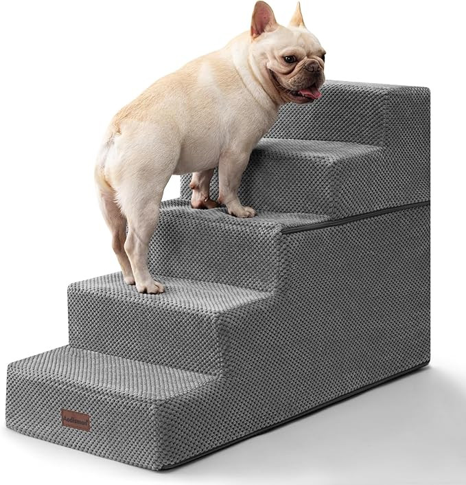 Dog Stairs for High Bed 22.6" H,5-Step Dog Steps for Small Dogs and Cats,Indoor Non-Slip Balanced... | Amazon (US)
