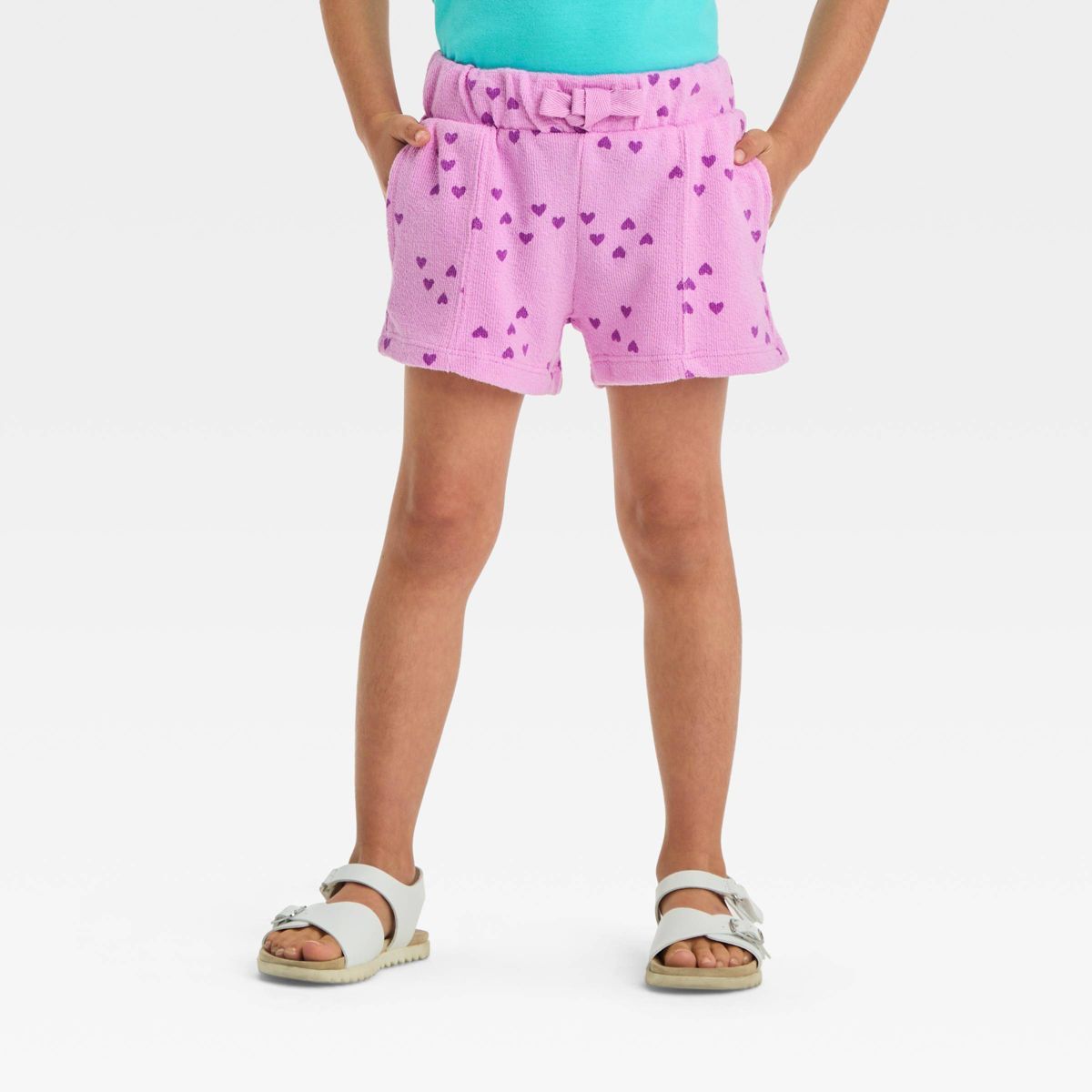 Toddler Girls' Hearts Shorts - Cat & Jack™ Purple | Target