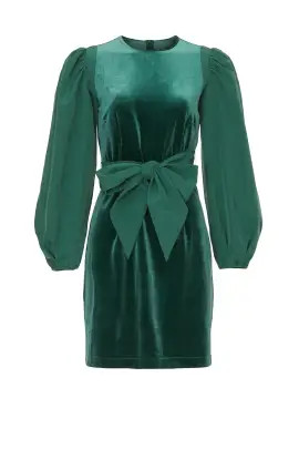 Velvet Tie Front Dress | Rent the Runway