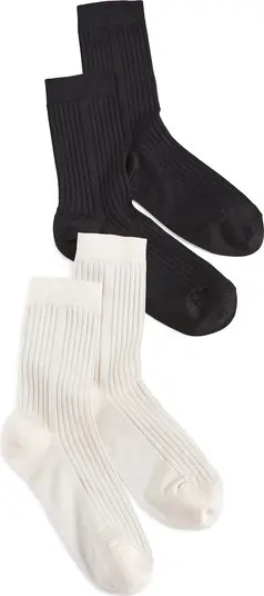 Stems Silky Blend Rib Crew Socks | Nordstrom | Nordstrom