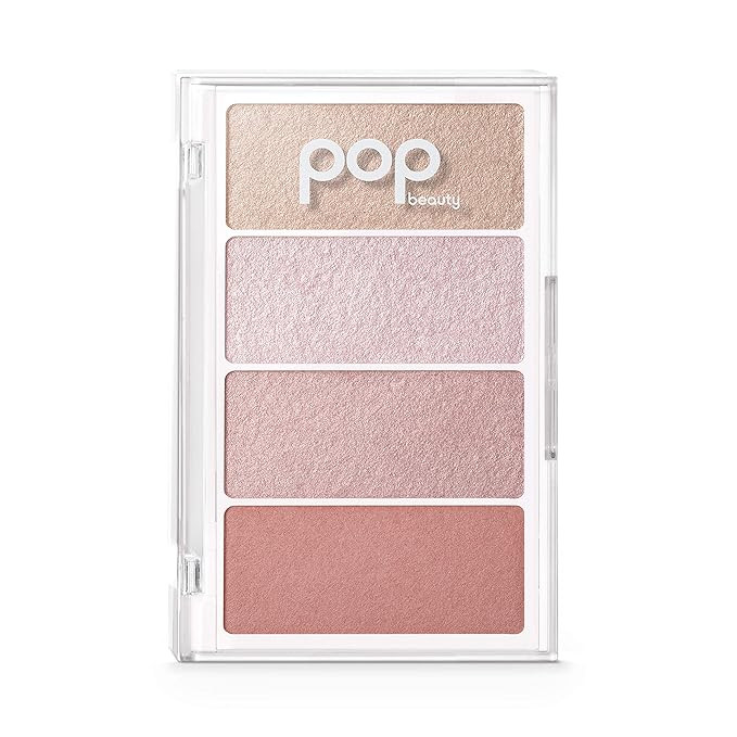 POPBEAUTY Prismatic POP Palette - Pink Champagne | Light Reflecting Highlighter Blush Palette | 4... | Amazon (US)