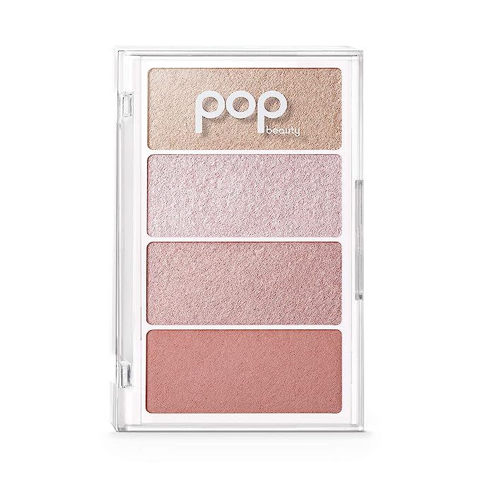 POPBEAUTY Prismatic POP Palette - Pink Champagne | Light Reflecting Highlighter Blush Palette | 4... | Amazon (US)