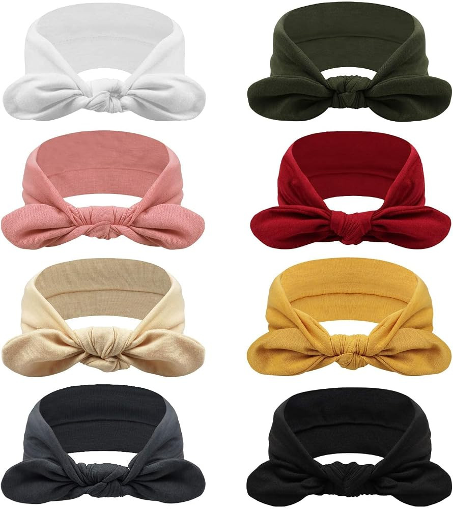 DRESHOW 8 Pack Women's Headbands Headwraps Hair Bands Bows Hair Accessories | Amazon (US)