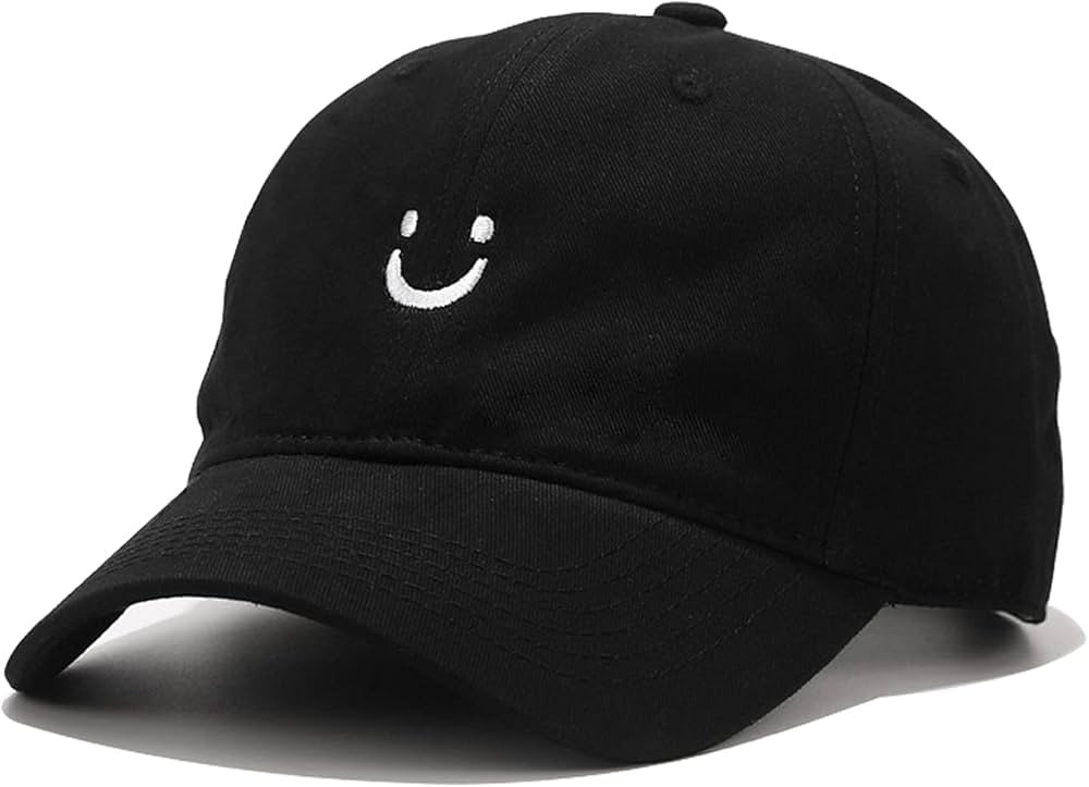 Umeepar Smile Face Baseball Cap for Women Men Adjustable Low Profile Unstructured Cotton Dad Hat | Amazon (US)