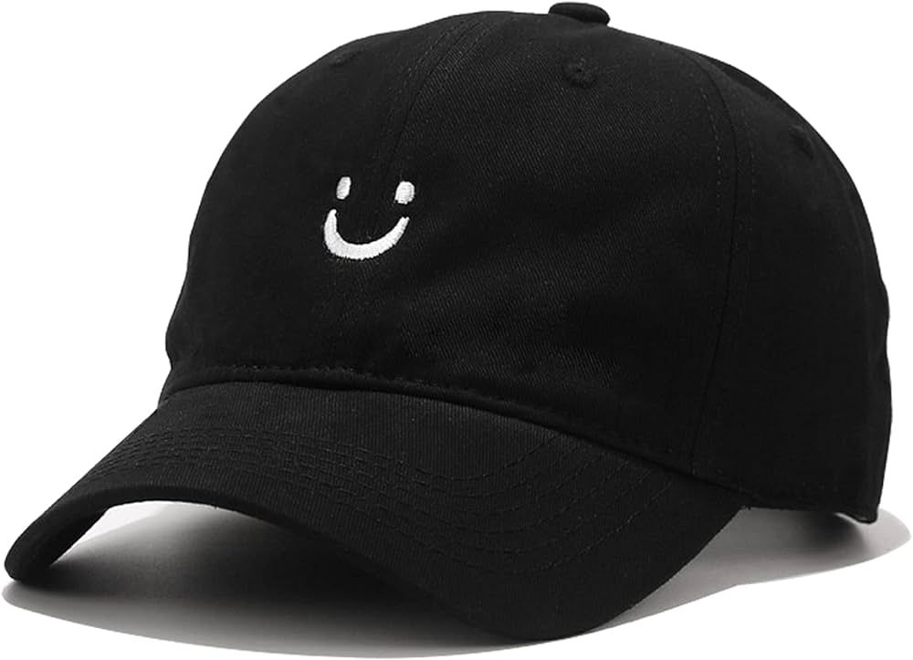 Umeepar Smile Face Baseball Cap for Women Men Adjustable Low Profile Unstructured Cotton Dad Hat | Amazon (US)