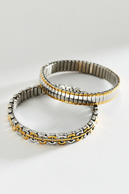 Metal Stretch Bracelets, Set of 2 | Anthropologie (US)