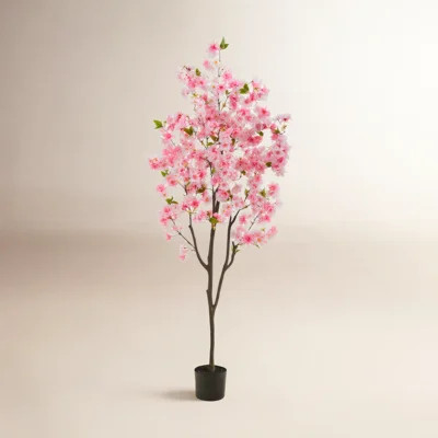 Artificial Cherry Blossom Tree in Planter | Wayfair North America