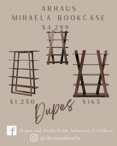 Get the Arhaus look for only $165! Arhaus Mihaela bookcase dupes! 

Living room decor, bookcase, book shelf, display cabinet