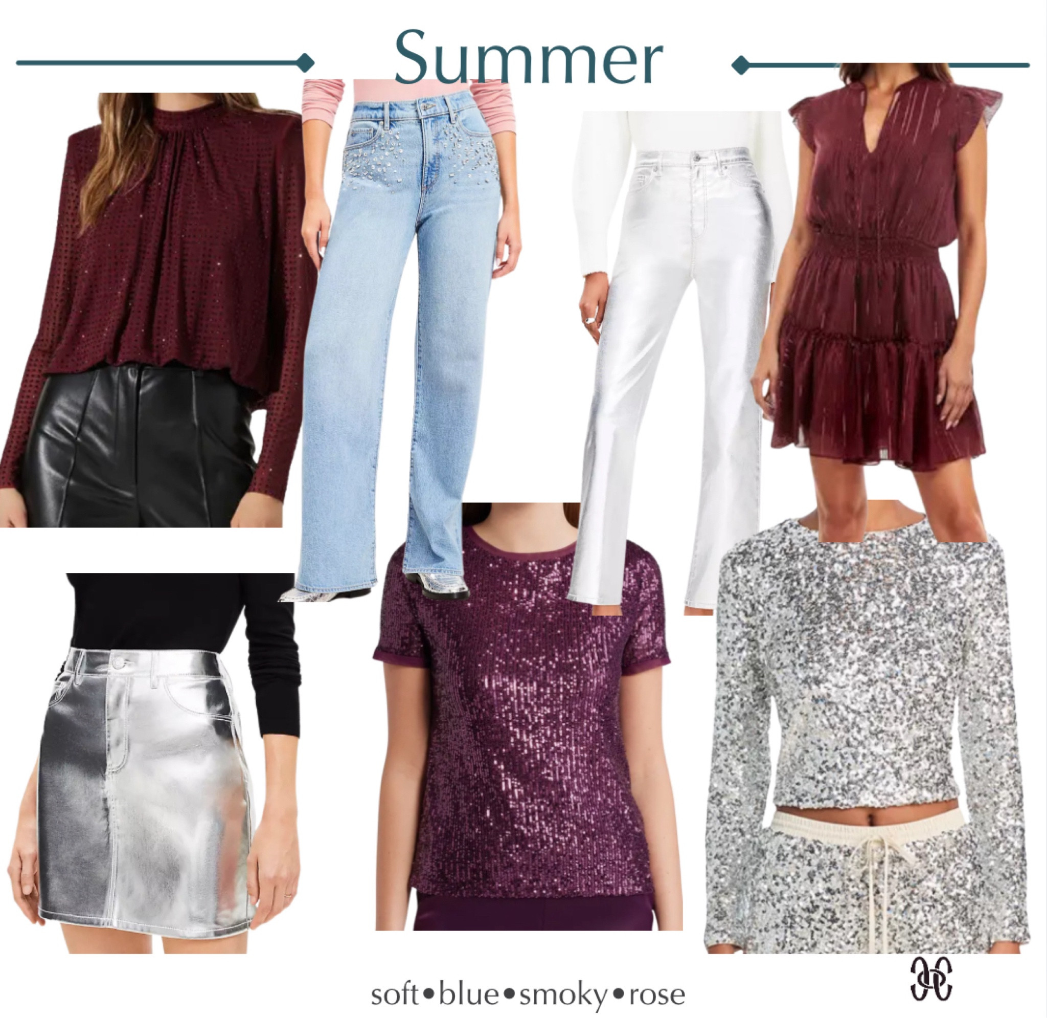 Summer holiday ideas 
Metallic bottoms jeans and skirts 


#LTKStyleTip #LTKFindsUnder50
