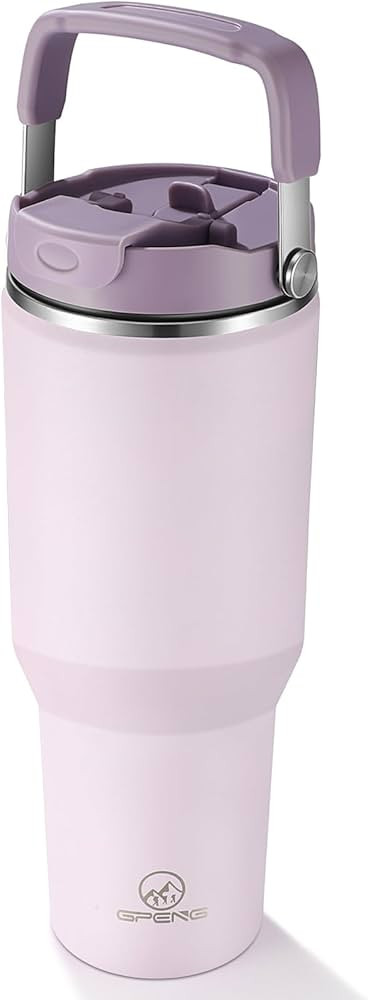 Gpeng 40 oz Tumbler with Handle, Water Bottles with Straw Lid, Insulated Stainless Steel Travel M... | Amazon (US)