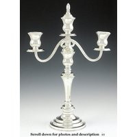 Nice Japanese Sterling Silver 3 Light Convertible Candelabra Candlestick C1930S | Etsy (US)