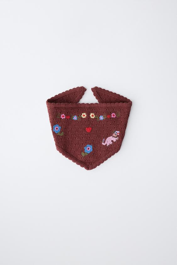 KNIT BANDANA EMBROIDERED SISSEL EDELBO X ZARA KIDS | Zara US