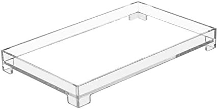 Vanity Bathroom Tray, Acrylic Rectangle Decorative Catchall Organizer Storage Tray (Medium-Clear) | Amazon (US)