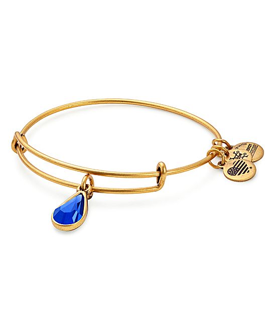 Alex and Ani Women's Bracelets Rafaelian - Blue & Goldtone September Birthstone Teardrop Adjustable  | Zulily