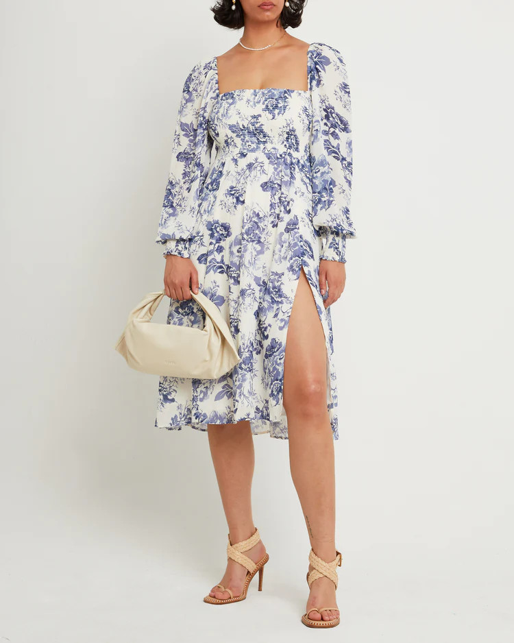 Classic Smocked Midi Dress | Few Moda