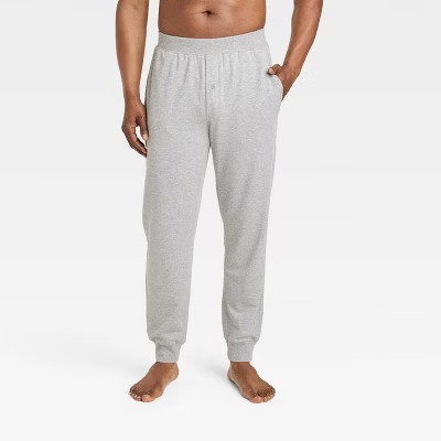 Men's Cotton Modal Knit Jogger Pajama Pants - Goodfellow & Co™ Heathered Gray M | Target